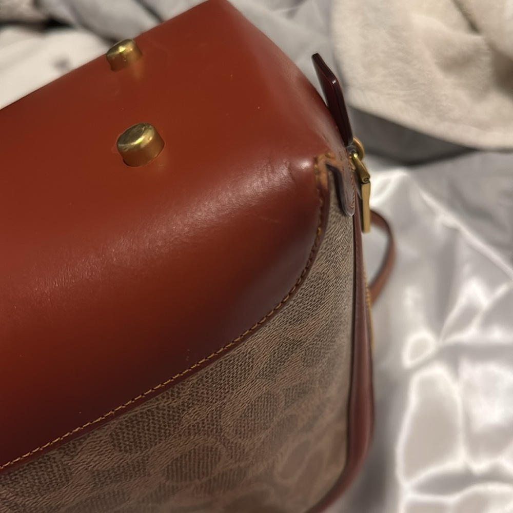 Coach Womens Coated Canvas Signature Quinn Satchel B4/Tan Rust - Picture 14 of 16